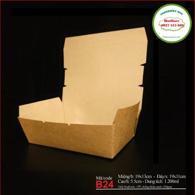 HỘP GIẤY KRAFT ĐỰNG MÌ PASTA